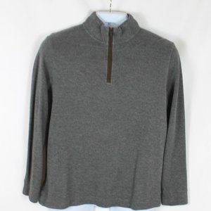 Joseph Abboud Pullover Sweater Men Size Medium Gray 1/4 Zip Long Sleeve Collared